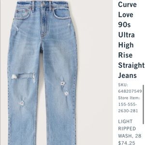 Curve love 90s high rise 28 inch LONG